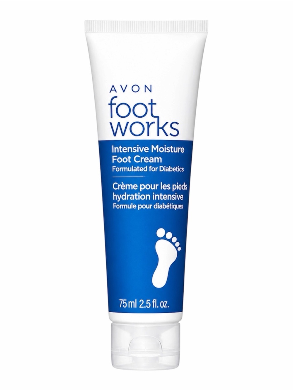AVON FOOT WORKS INTENSIVE MOISTURE FOOT CREAM 75ML - BRAND NEW